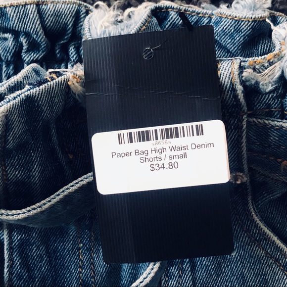 Signature 8 • Paper Bag High Waist Denim Shorts NWT - Picture 11 of 11